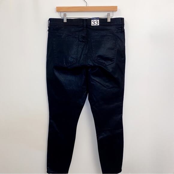 Gap Black Foil True Skinny High Rise Stretch Jeans Size 16 - Picture 3 of 7